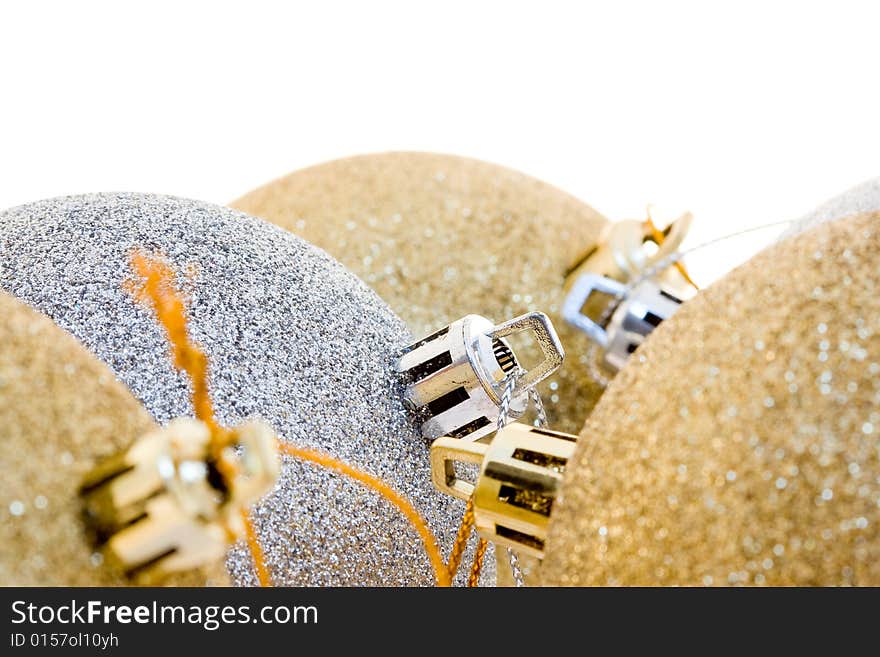 Christmas decoration on white background