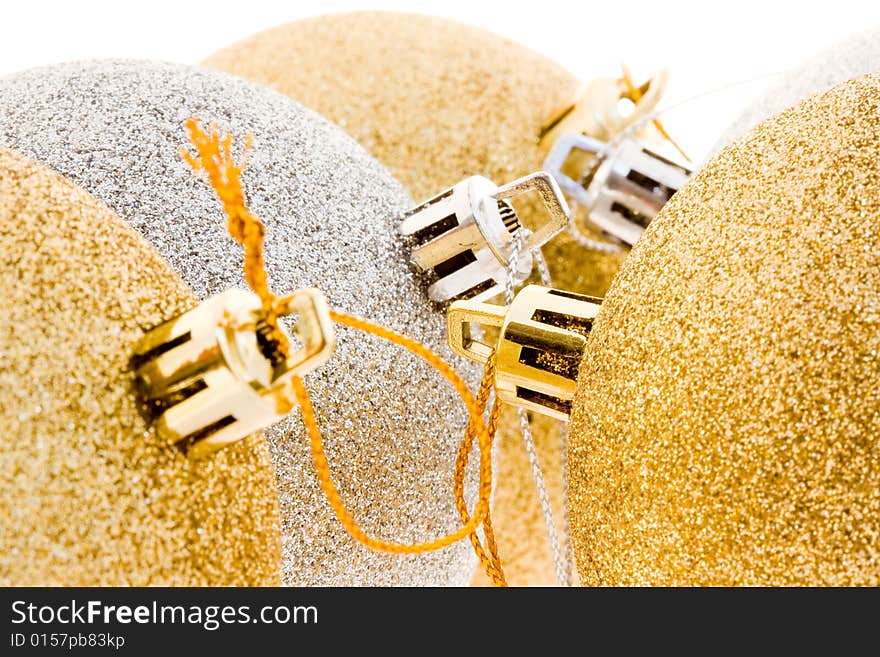 Christmas decoration on white background