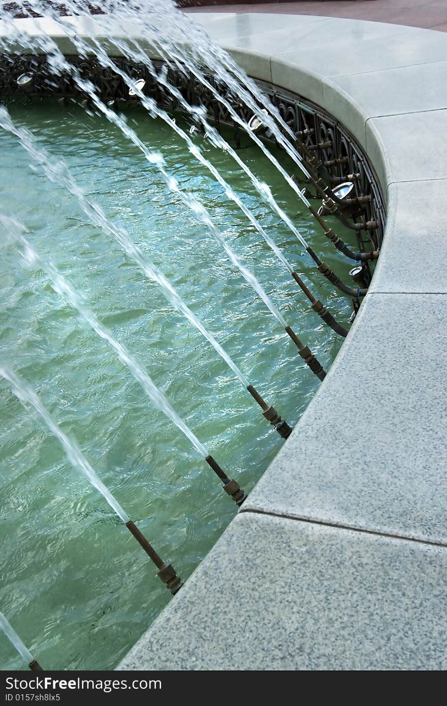 Water tubes and streams of water forming a fountain. Water tubes and streams of water forming a fountain