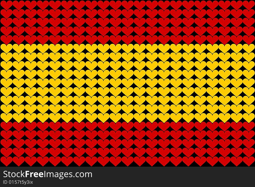 Spain heart flag