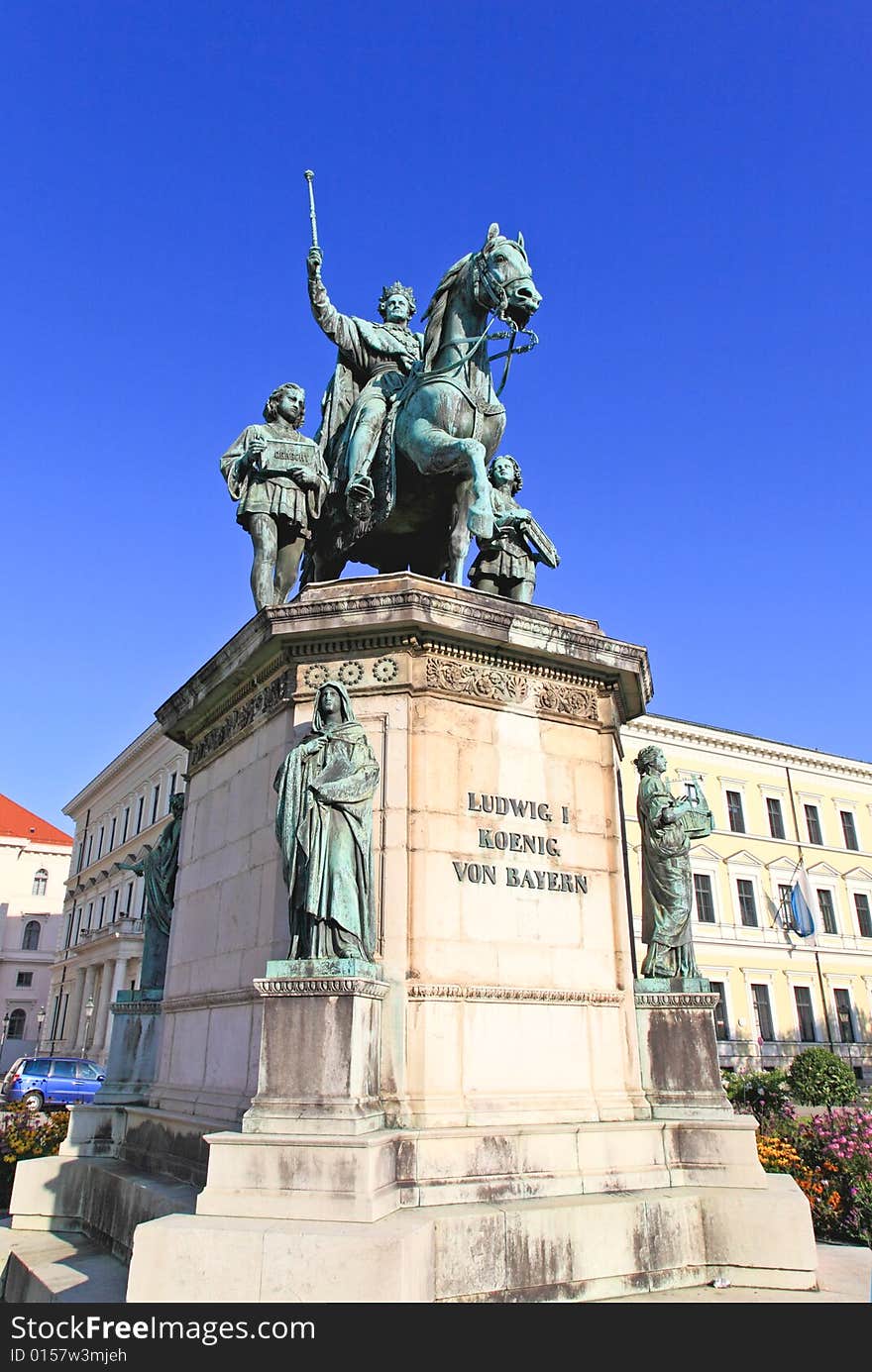 The scenery at the Residenz and Odeonsplatz in Munich. The scenery at the Residenz and Odeonsplatz in Munich