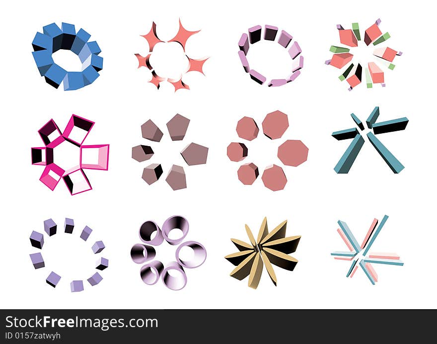 Colorful Logo elements -