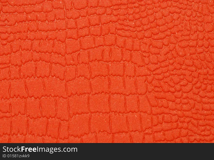 Orange leather material texture background