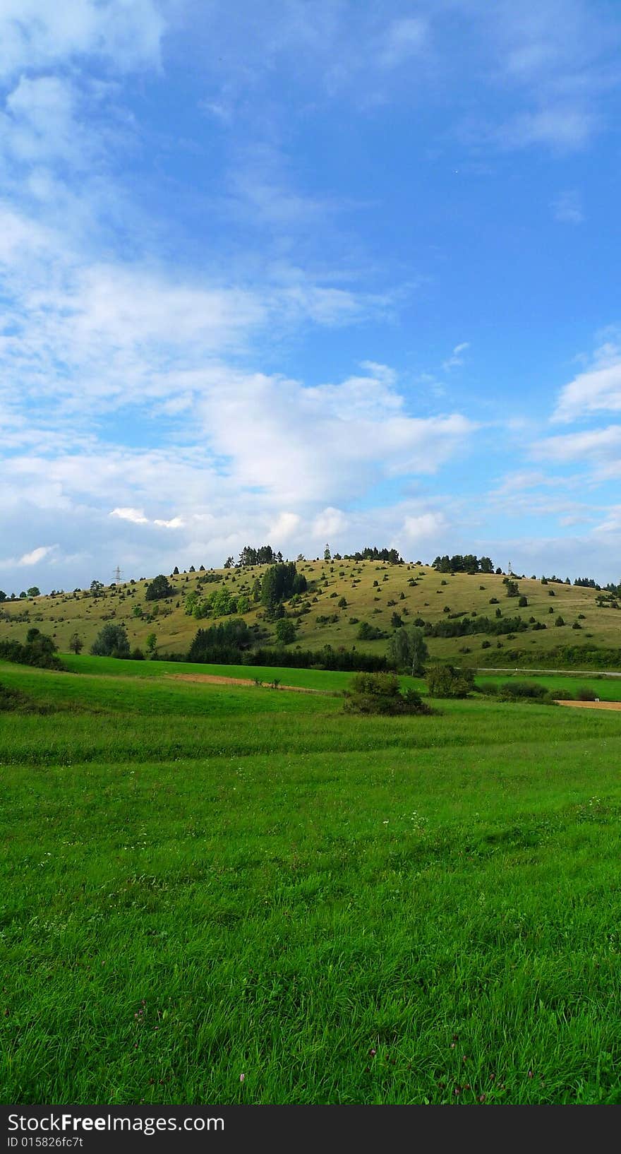 A typical field landscape scene of south west Germany