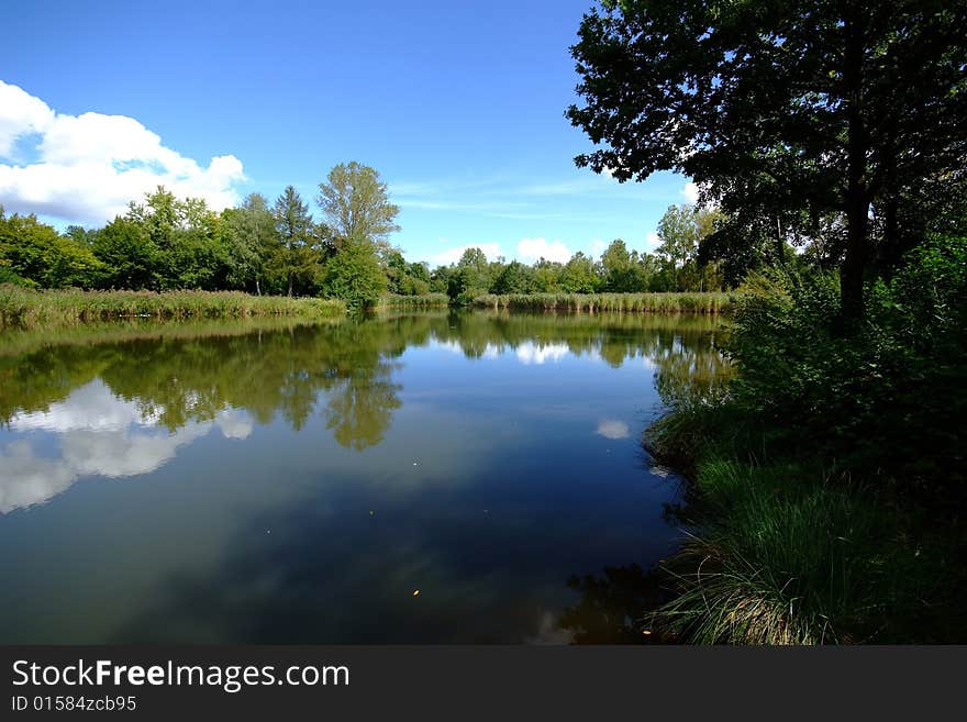 Lake Butzensee near Tuebingen, south west Germany