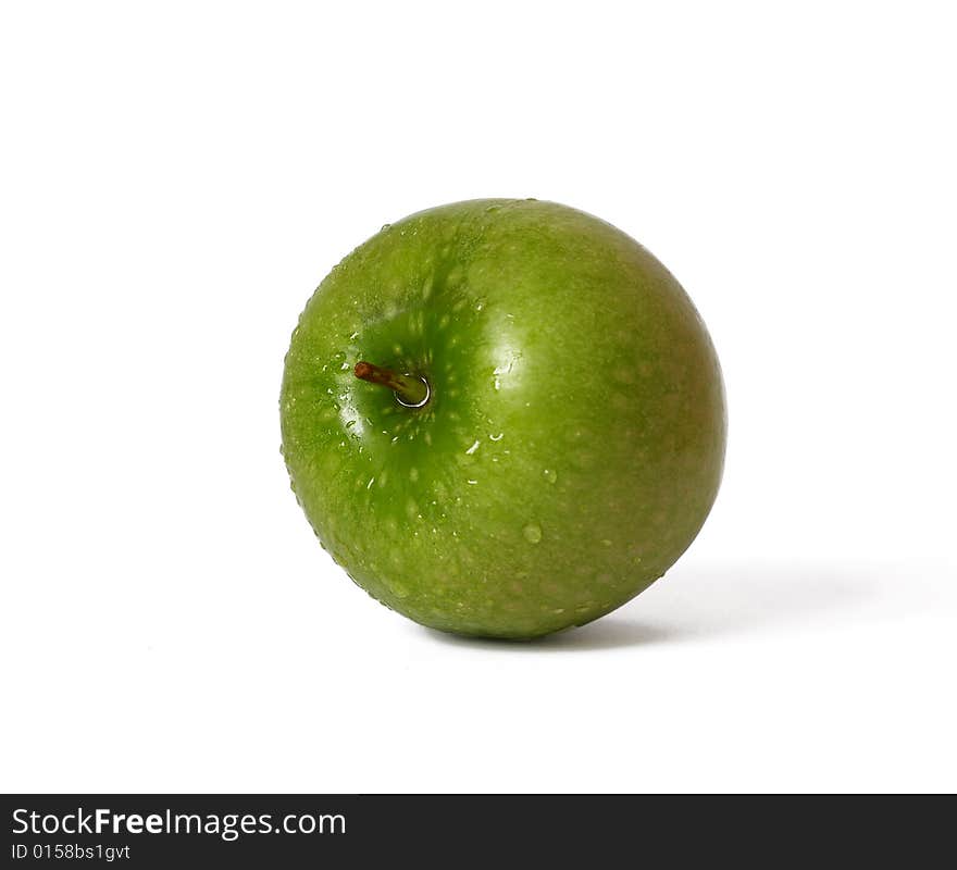 Green apple isolated on a white background. Green apple isolated on a white background