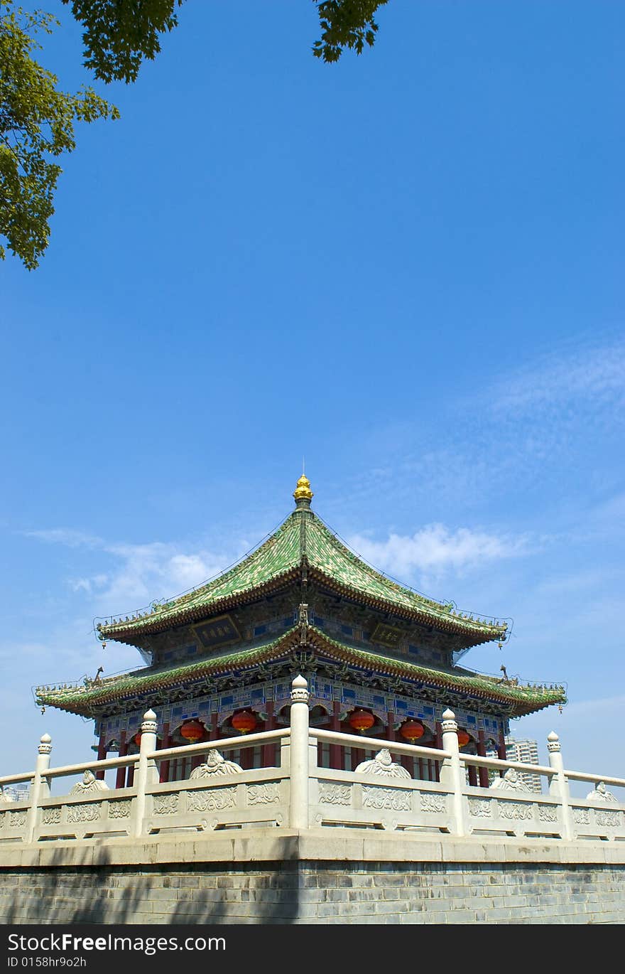 Chinese tradtional building,Xian,China. Chinese tradtional building,Xian,China.