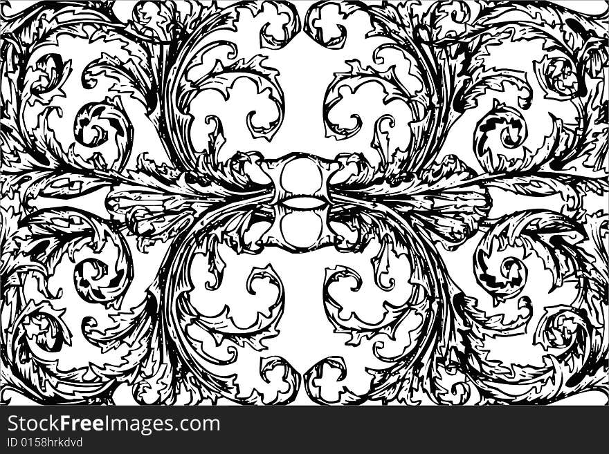 Black and white design ornament