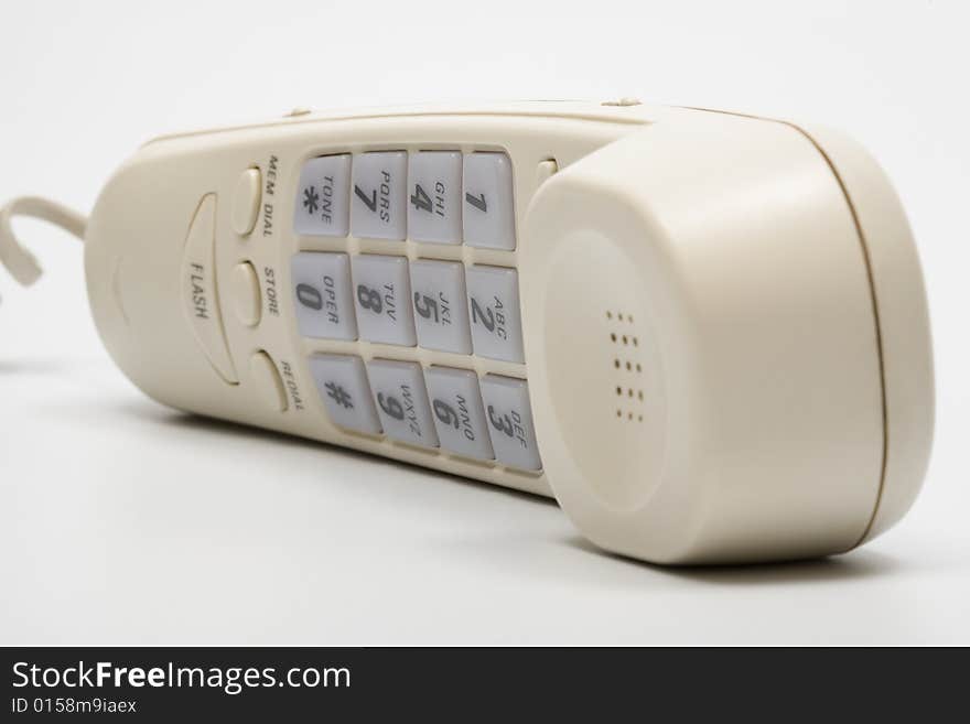 Modern white telephone