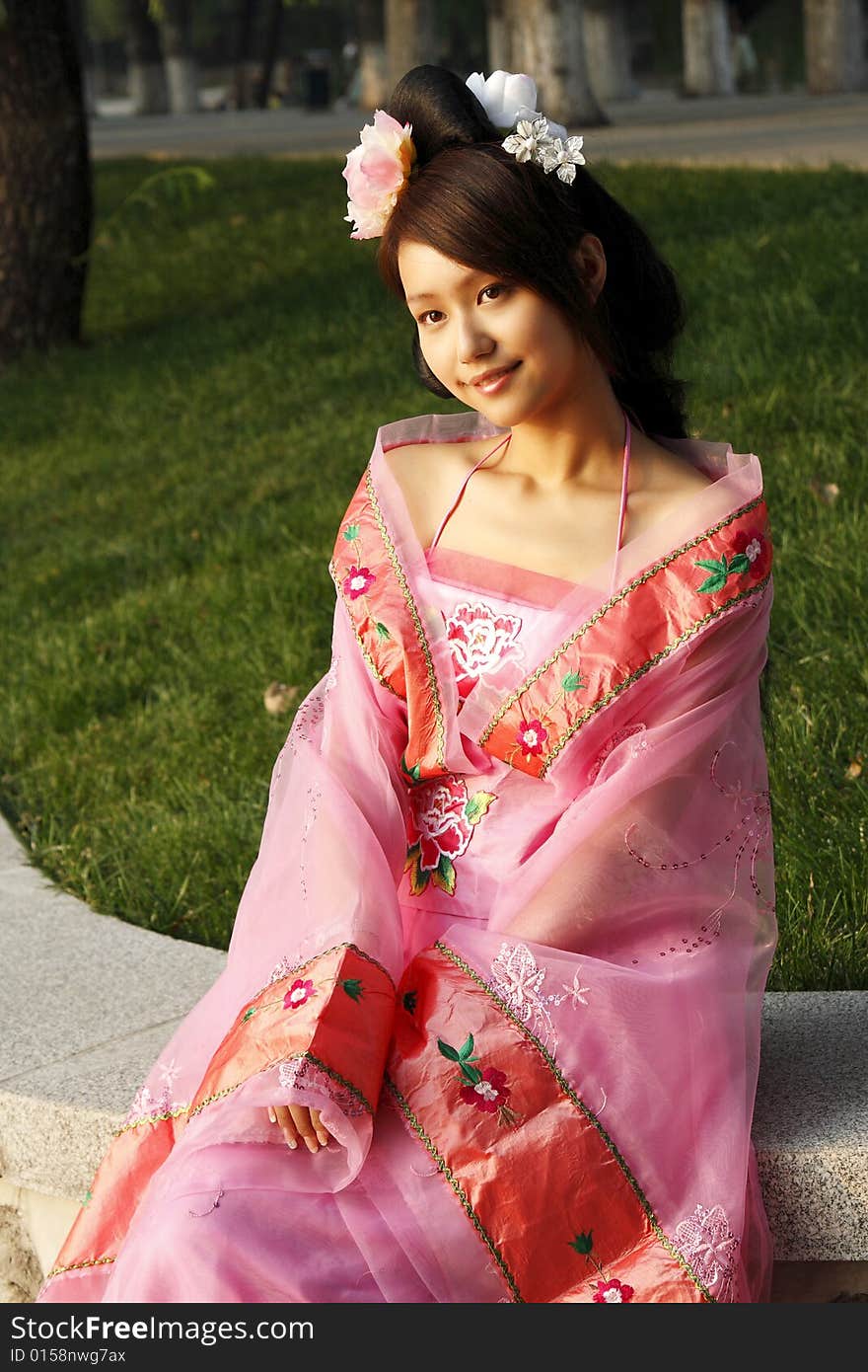 A girl in Chinese ancient dress. 
She is so beautiful and dignified. A girl in Chinese ancient dress. 
She is so beautiful and dignified.