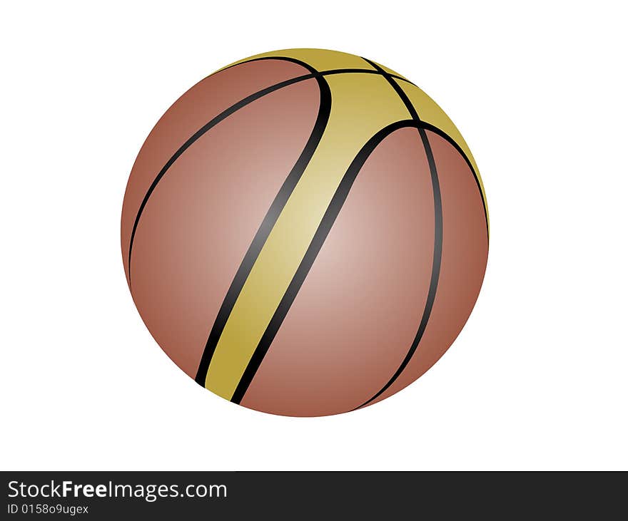 Basket ball against white background