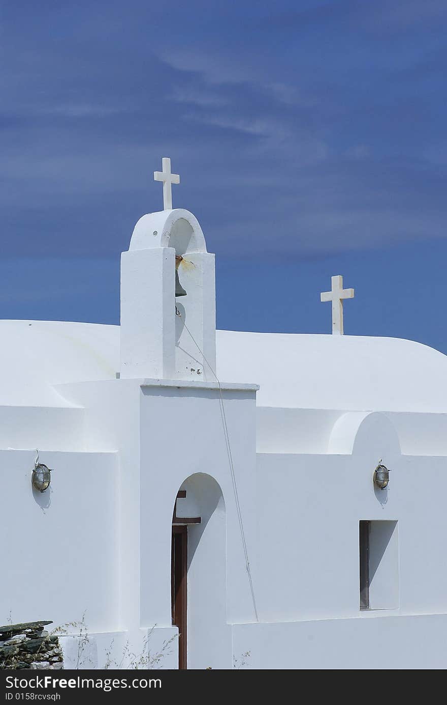 Greek church in Cyclades - Folegandros. Greek church in Cyclades - Folegandros