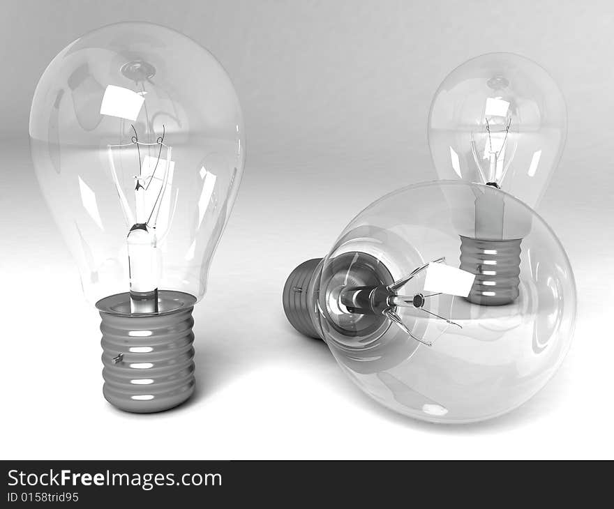 Three dimensional light bulbs