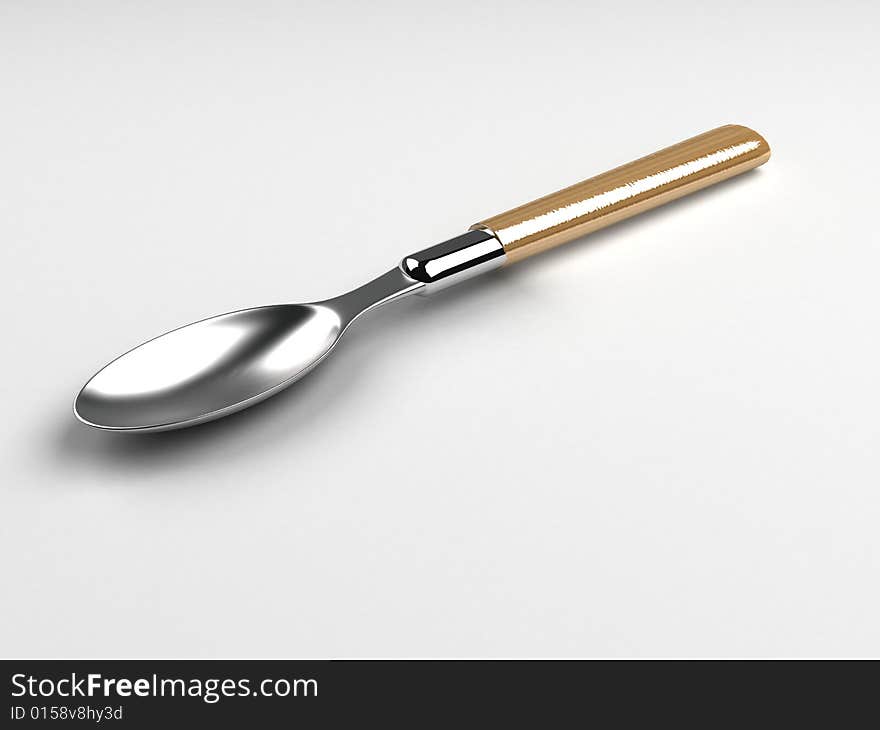 Three dimensional tablespoon on an isolated background