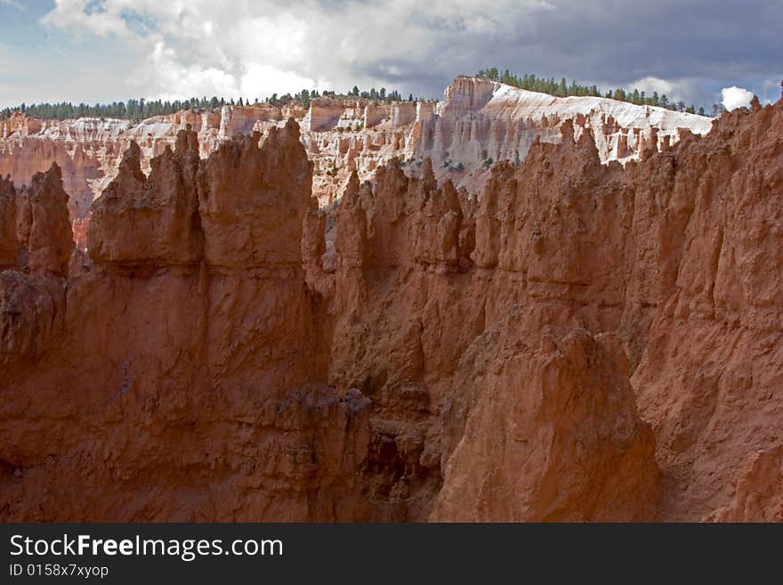 Sunset redrocks view point at Bryce Canyon National Park in Bryce, Utah