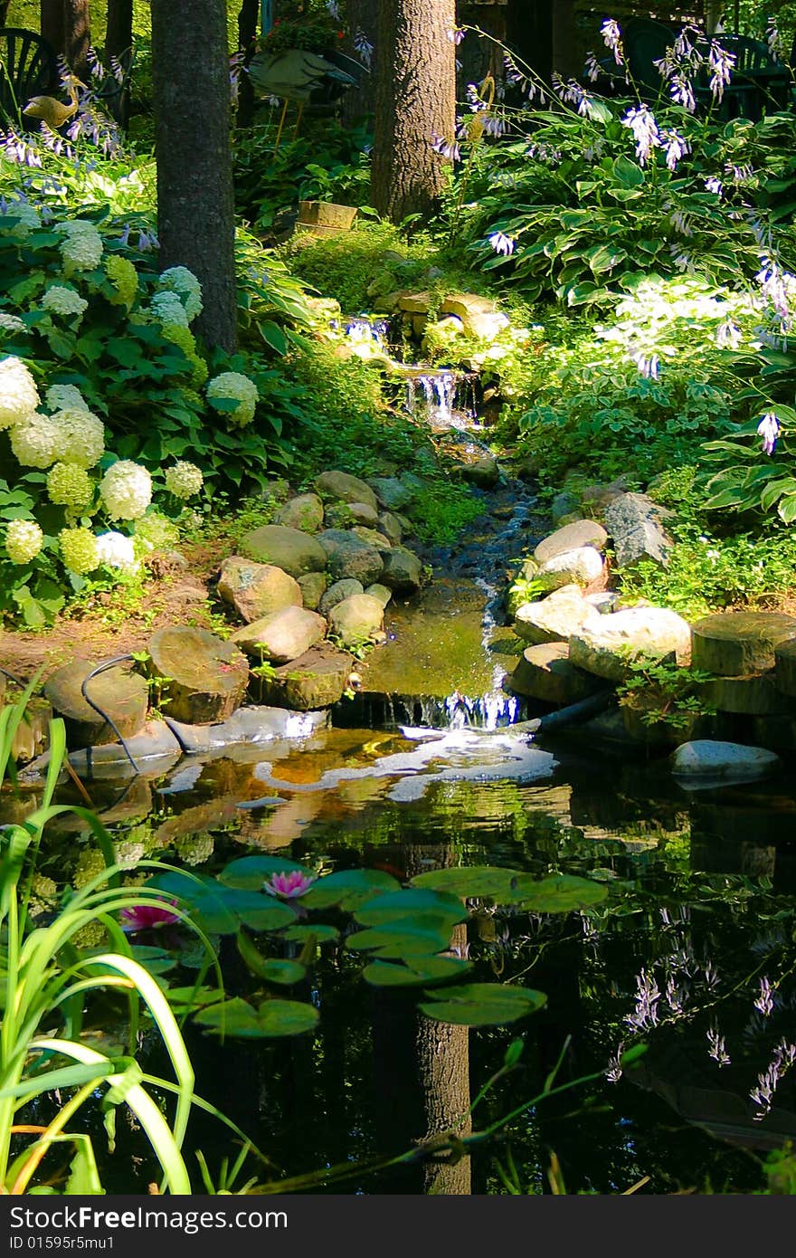 Mountain River cascading down stream. Mountain River cascading down stream