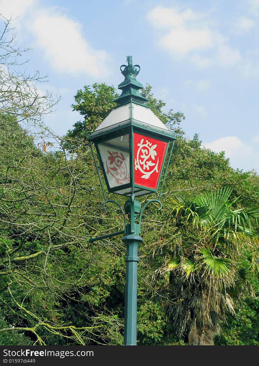 Royal rotatable lamp post in the royal garden