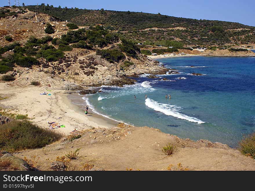 One of the beautiful bays in Sarti (Halkidiki).