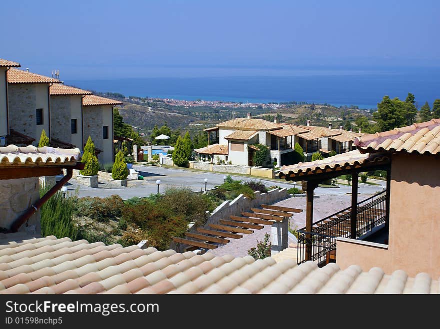 Amazing view over the Kassandra peninsula in Halkidiki (Greece). Amazing view over the Kassandra peninsula in Halkidiki (Greece).