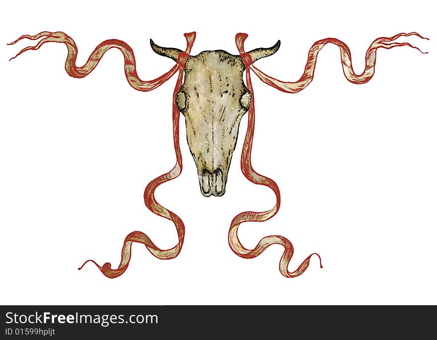 Bull skull (vector)