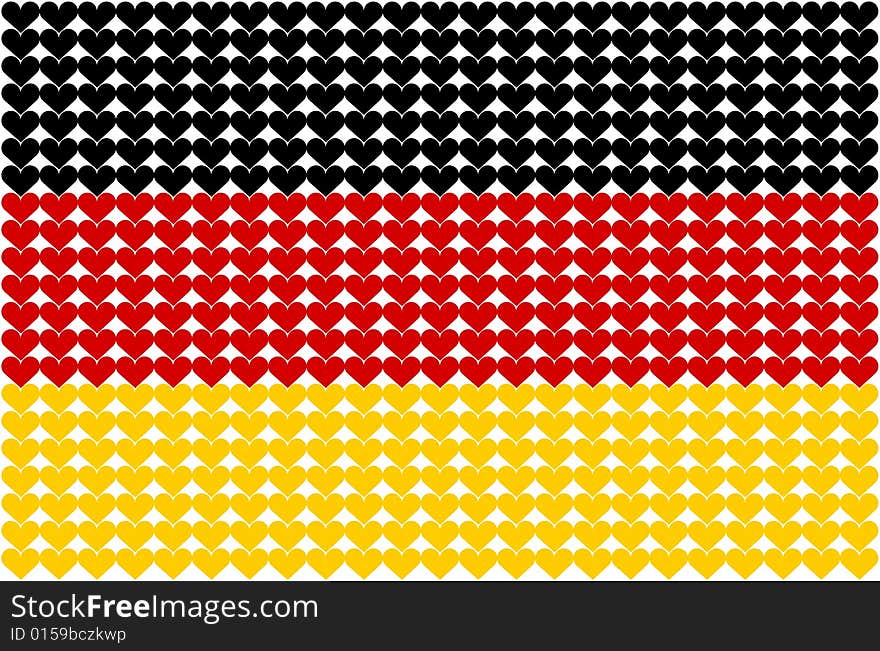 Germany heart flag