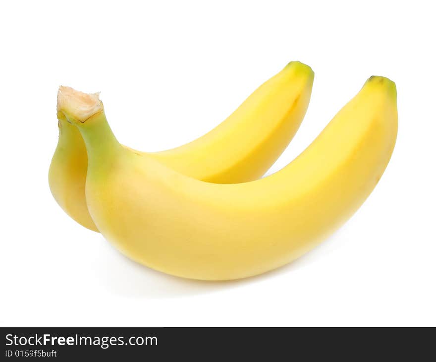 Bunch of bananas isolated on white background.