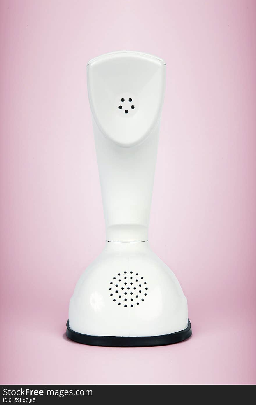 Retro Telephone Isolated On Pink