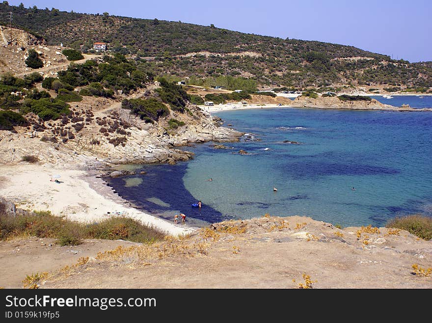 One of the beautiful bays in Sarti (Halkidiki).