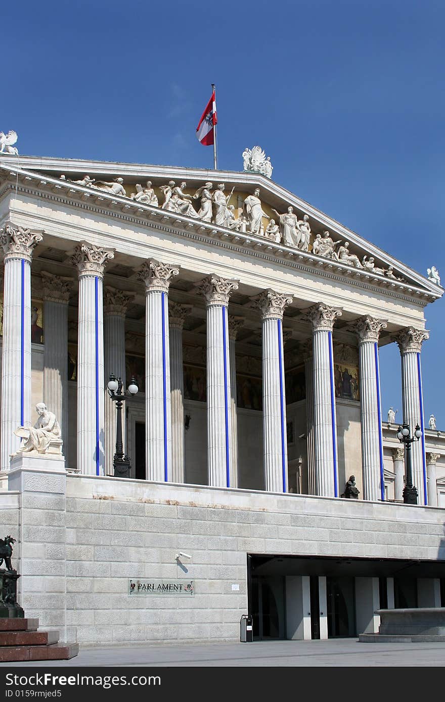 Austrian Parliament building in Vienna