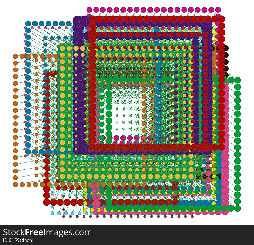 Circle bursts forming squares