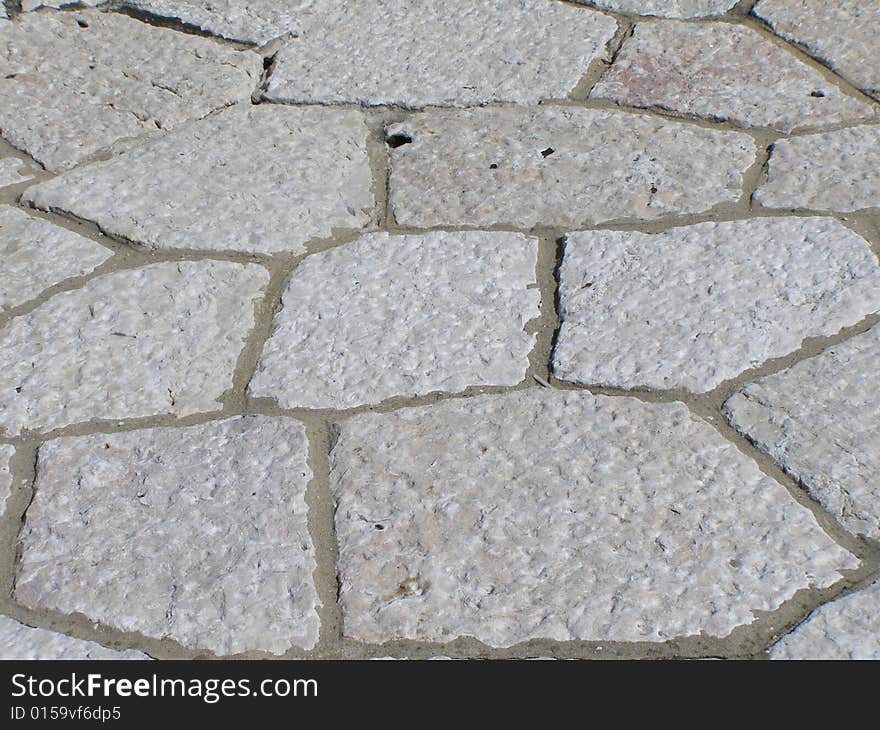 Grey Paving Stones In Random Pattens in Portugal