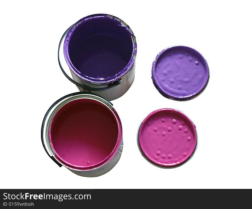 Two paint pots