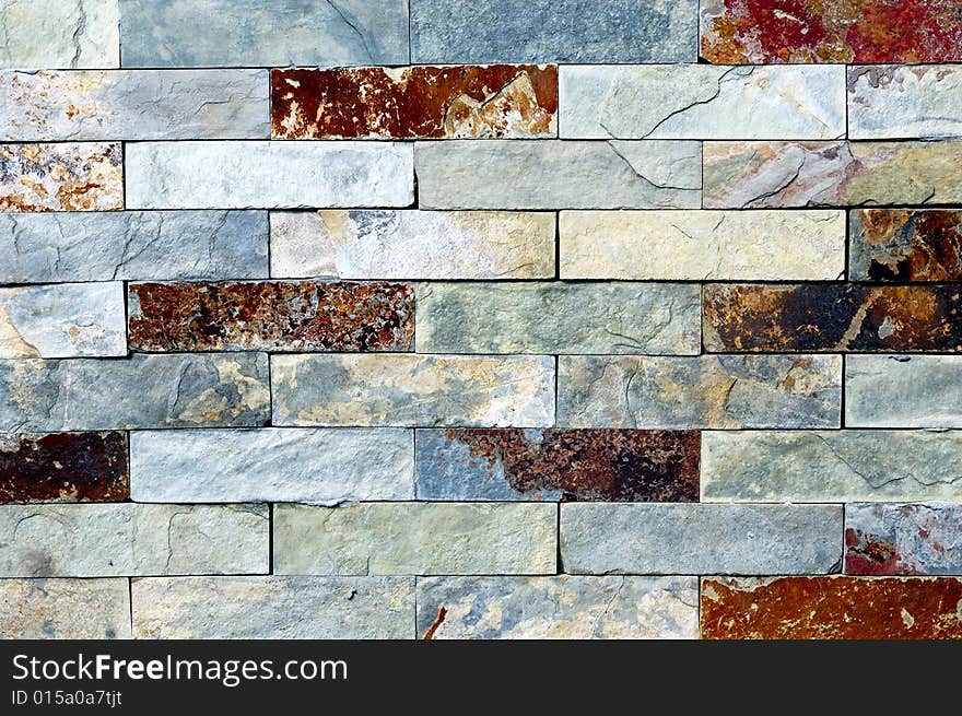 Wall consist of rectangle stone. Wall consist of rectangle stone