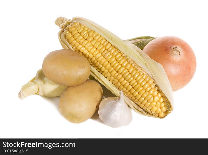 Vegetables Isolated On White