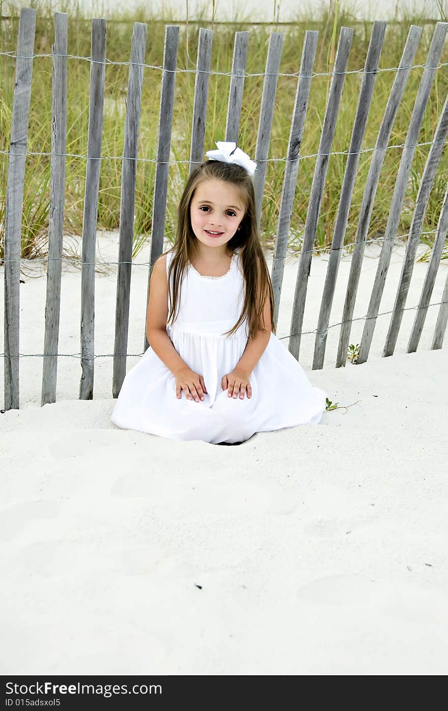 Brunette On Beach