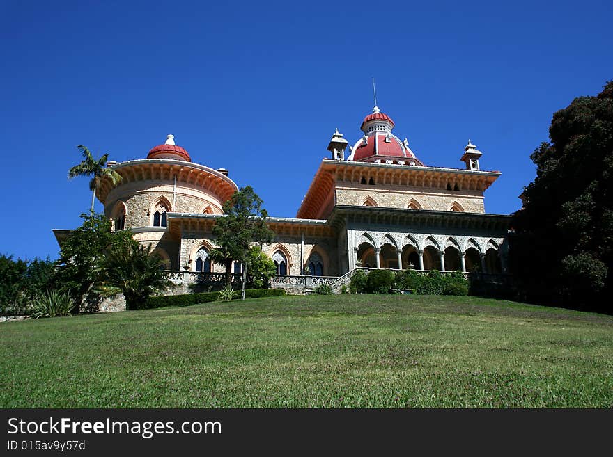 Fairy tale palace, Monserrate, Sintra, Portugal - national monument. Fairy tale palace, Monserrate, Sintra, Portugal - national monument