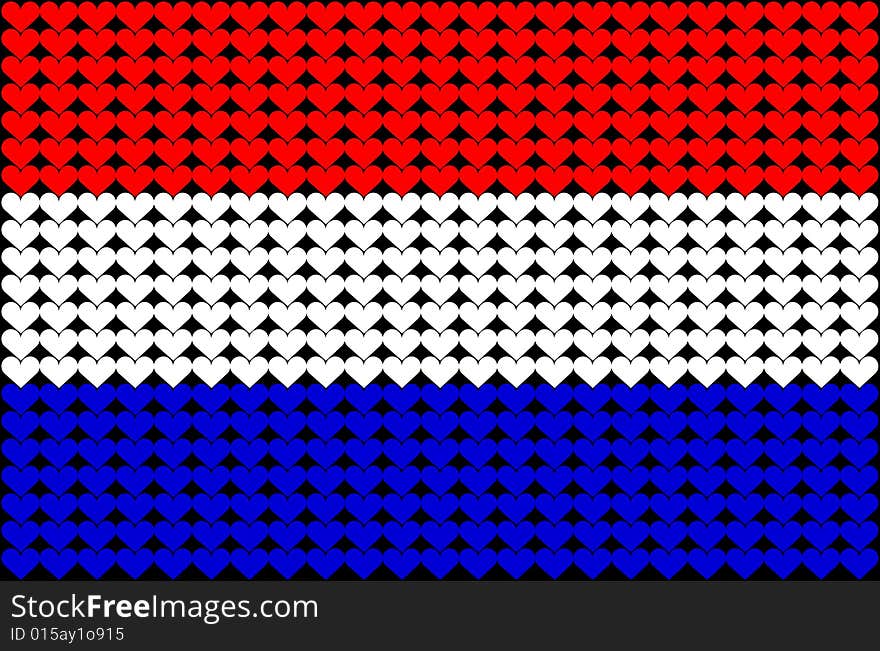 An illustration of Dutch flag. An illustration of Dutch flag