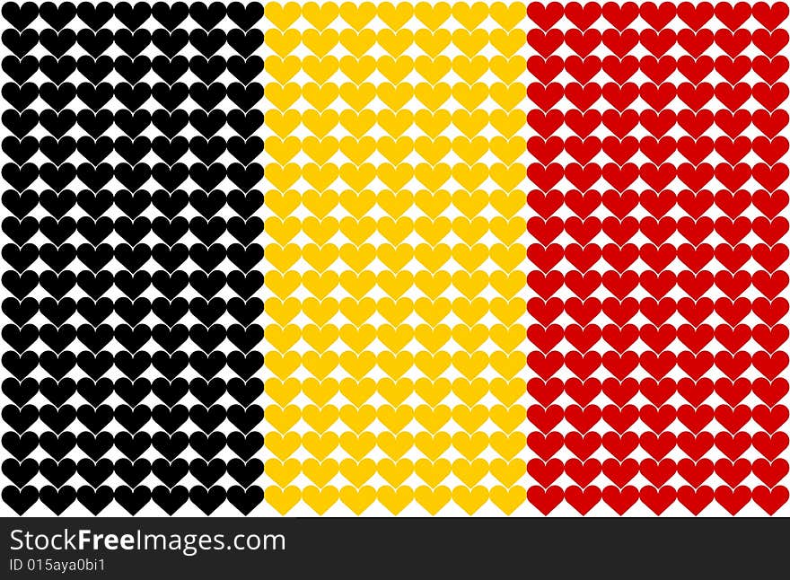 Belgium heart flag