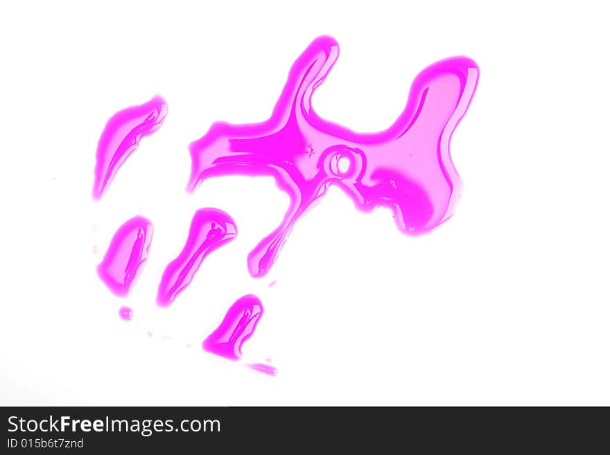 Pink Blot Of India Ink