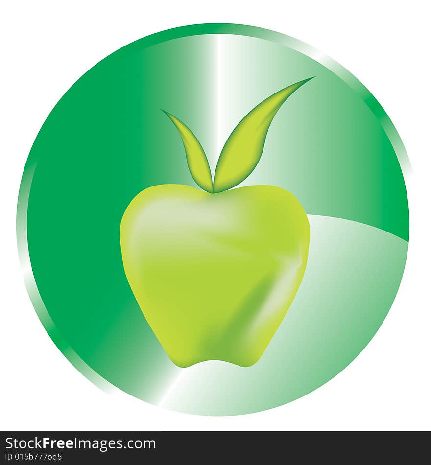 Green apple icon