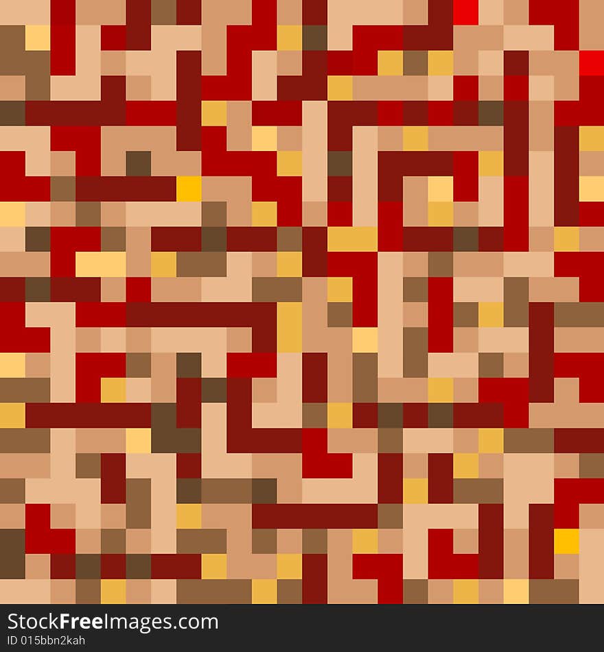 Brown-red mosaic pattern (background)