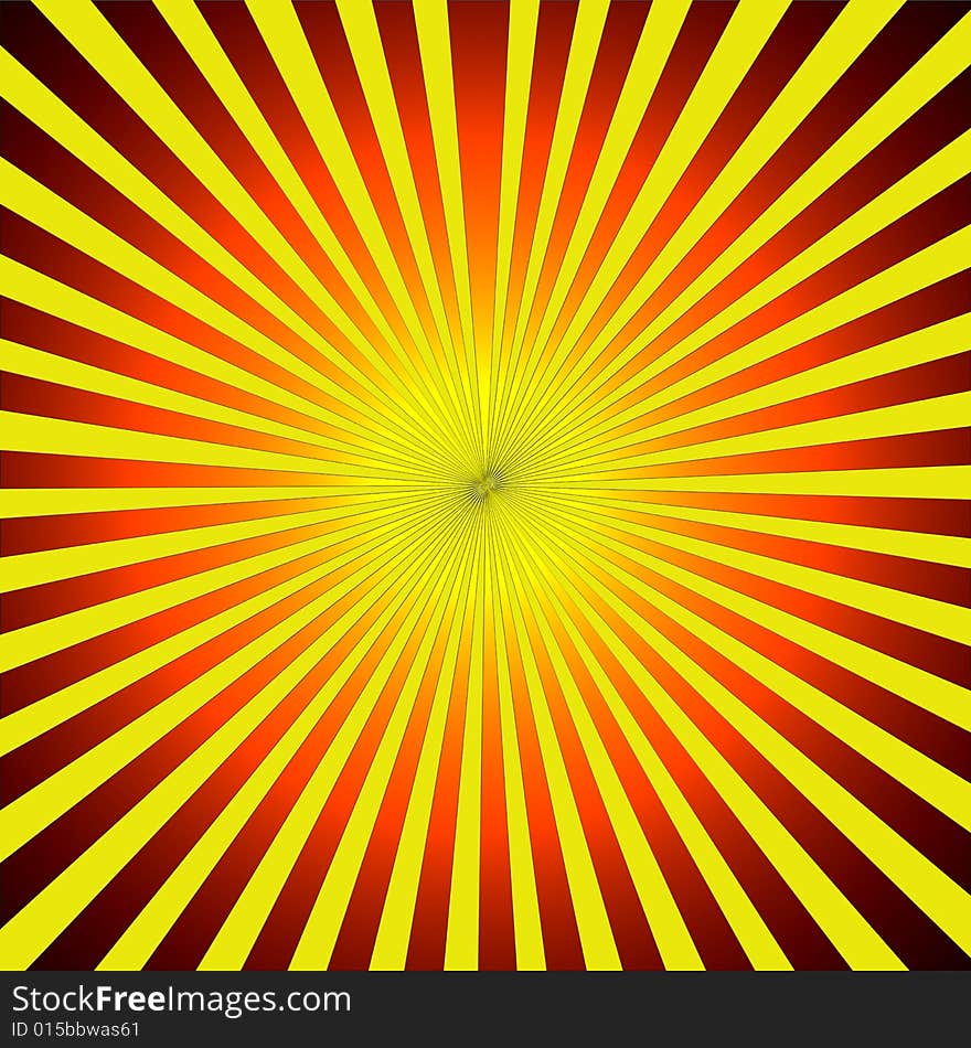 A colorful and unique sun rays illustration background