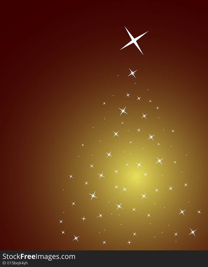 Gold christmas background, vector illustration