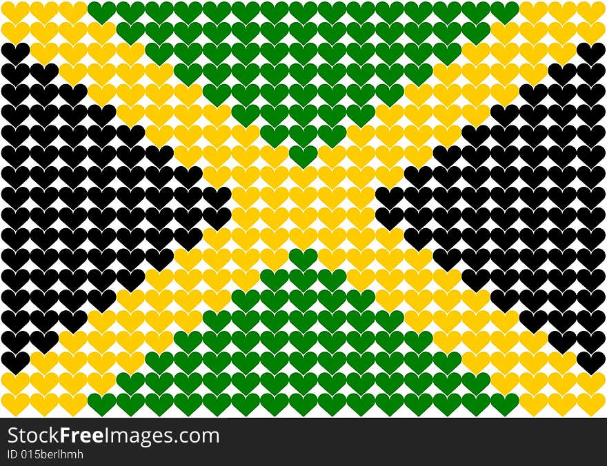 Jamaica Heart Flag