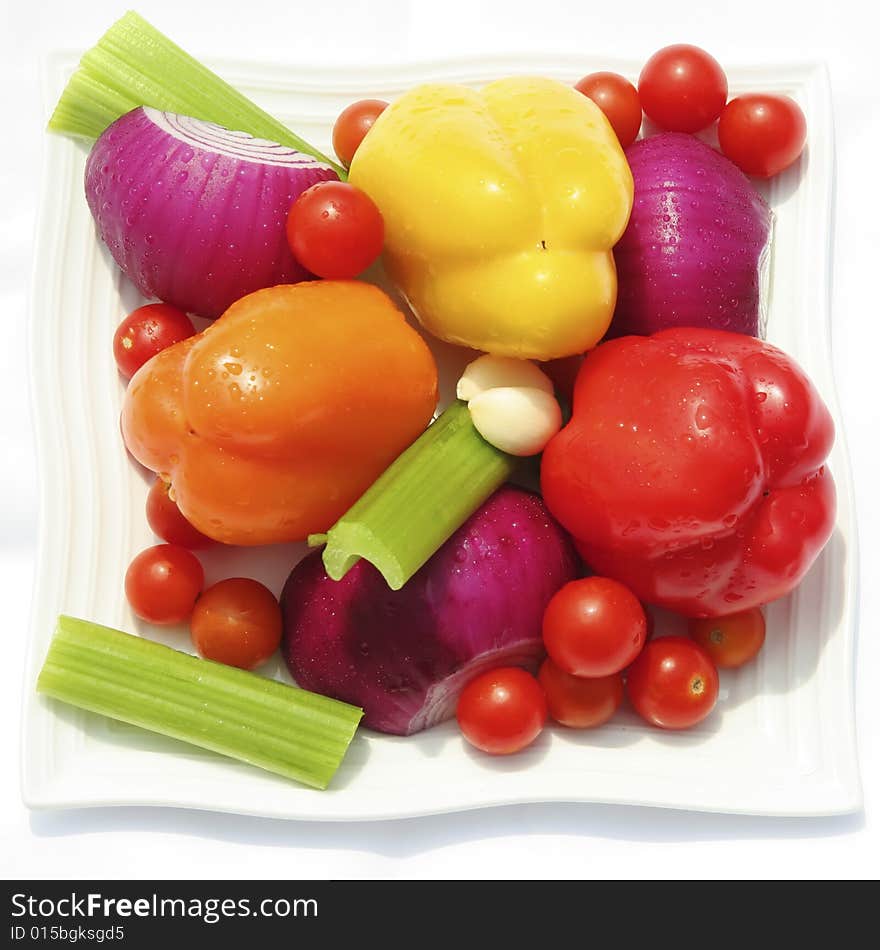 Platter of healthy, colorful,vegetables