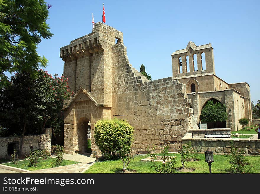 Historic Bellepais Abbey in Northern Cyprus. Historic Bellepais Abbey in Northern Cyprus