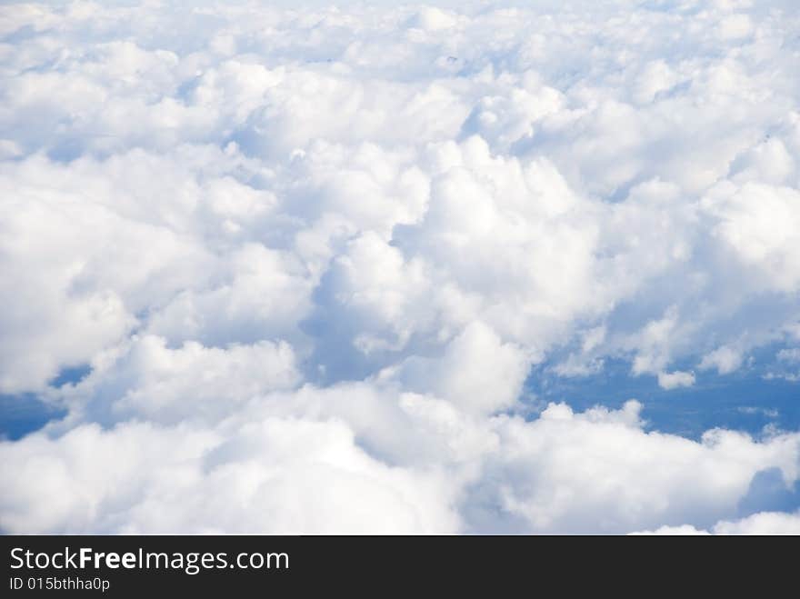 Top down view of a cloudscape. Top down view of a cloudscape