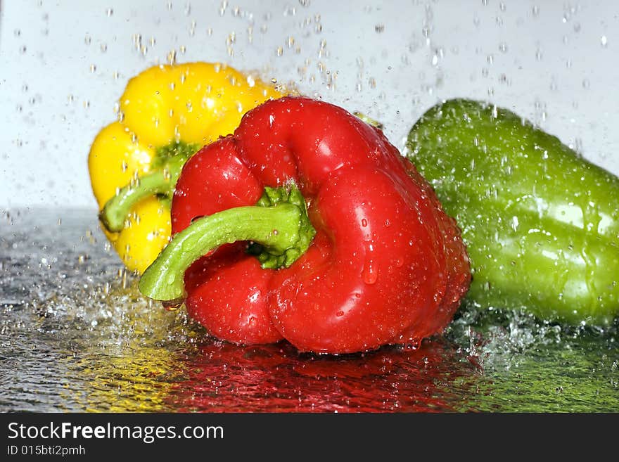 Freshness Paprika Over White