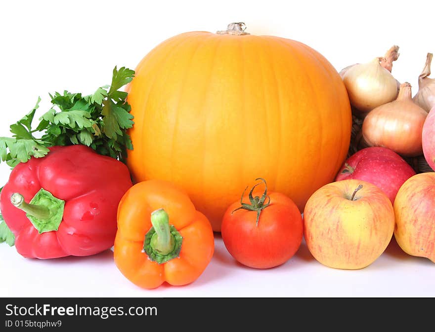 Vegetables isolated on white background. Vegetables isolated on white background