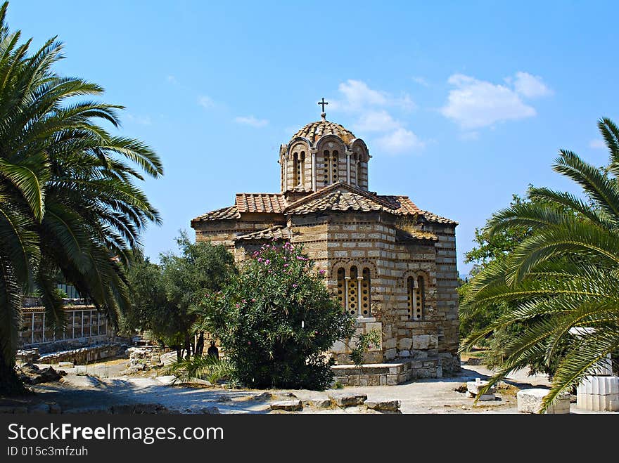 A reconstructed ortodox church on Athenian Agora